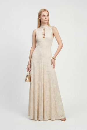 Amalia Cutout High-Neck Maxi Vestido 723081 - Reina Diaz