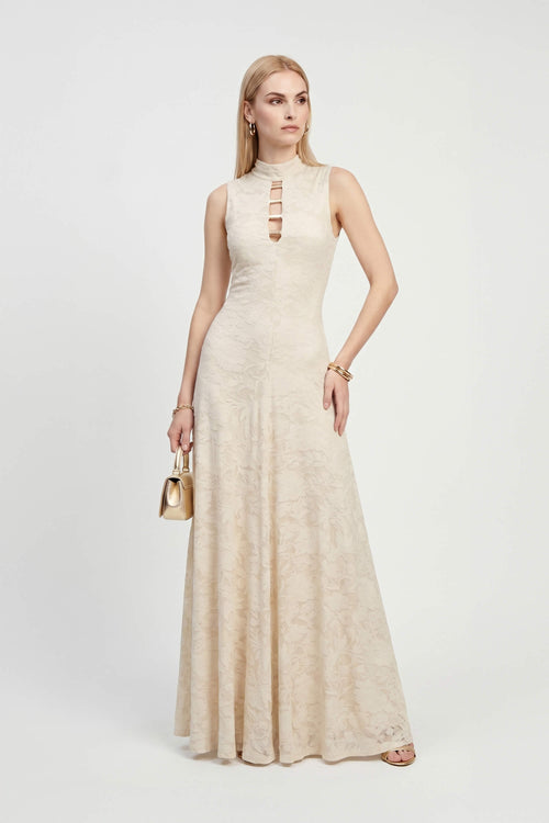 Amalia Cutout High-Neck Maxi Vestido 723081 - Reina Diaz