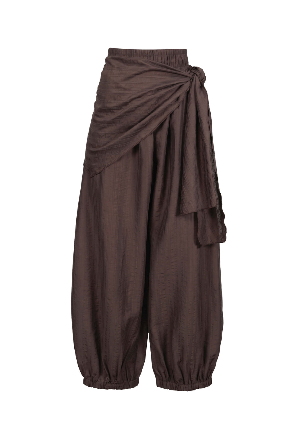 Amalia Drape Tie-Front Harem Pantalón 731180 CHO - Reina Diaz