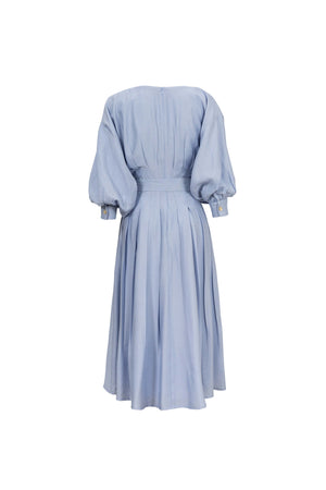 Amalia Pleated-Detail Button-Down Vestido 526075 - Reina Diaz