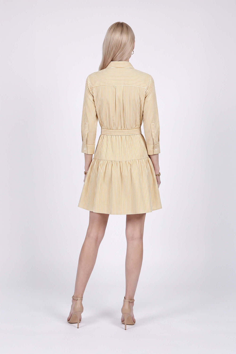Amalia Striped Shirt Mini Vestido 723125 PER - Reina Diaz