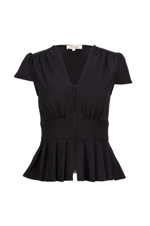 Ami V - Neck Peplum Top - Reina Diaz