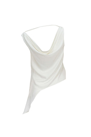 Amira Cowl - Neck Asymmetric Draped Top - Reina Diaz
