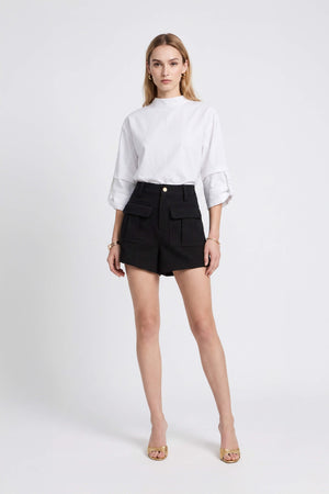 Amira Keyhole High-Neck Blusa 752964 HUE - Reina Diaz