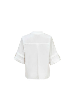 Amira Keyhole High-Neck Blusa 752964 HUE - Reina Diaz