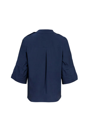 Amira Keyhole High-Neck Blusa 752964MAR - Reina Diaz