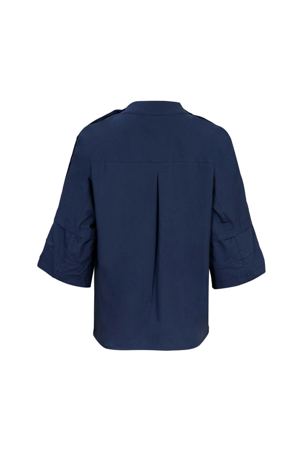 Amira Keyhole High-Neck Blusa 752964MAR - Reina Diaz