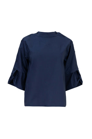 Amira Keyhole High-Neck Blusa 752964MAR - Reina Diaz