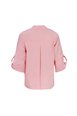 Amira Keyhole High-Neck Blusa 752964ROS - Reina Diaz