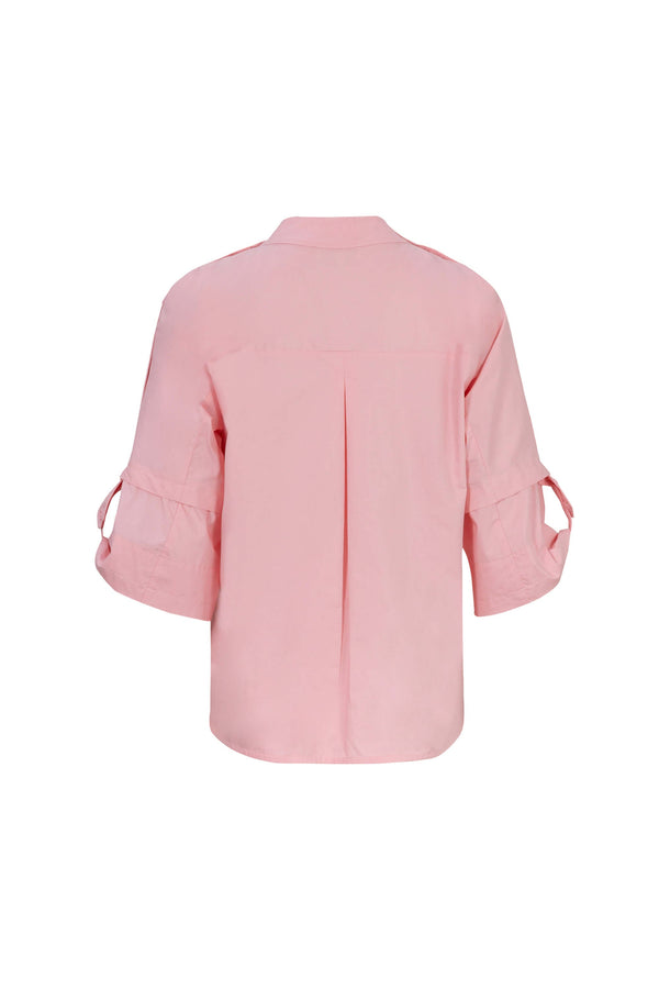 Amira Keyhole High-Neck Blusa 752964ROS - Reina Diaz