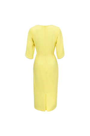 Amira Pearl-Detail Slit-Sleeve Vestido - Reina Diaz