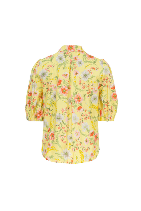 Amira Tie-Neck Puff-Sleeve Blusa 752995 - Reina Diaz