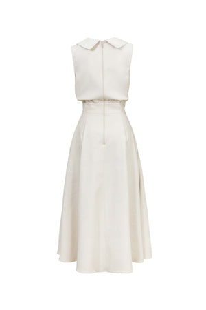 Antonia Notch-Lapel Double-Breasted Midi Vestido 526276HUE - Reina Diaz