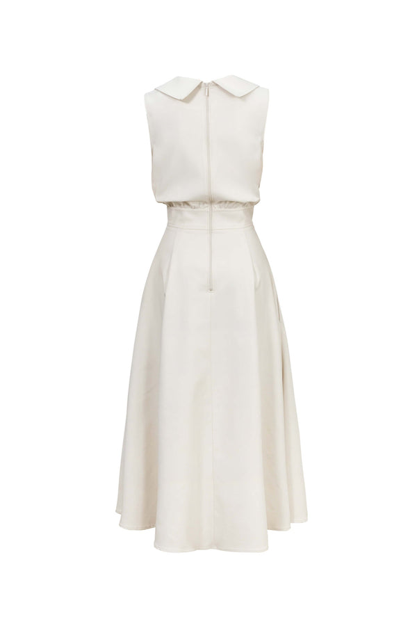 Antonia Notch-Lapel Double-Breasted Midi Vestido 526276HUE - Reina Diaz