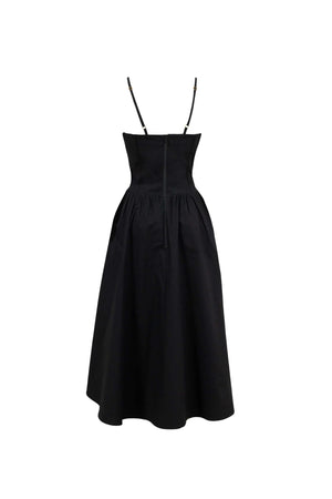 Aria Structured Bustier Midi Vestido - Reina Diaz