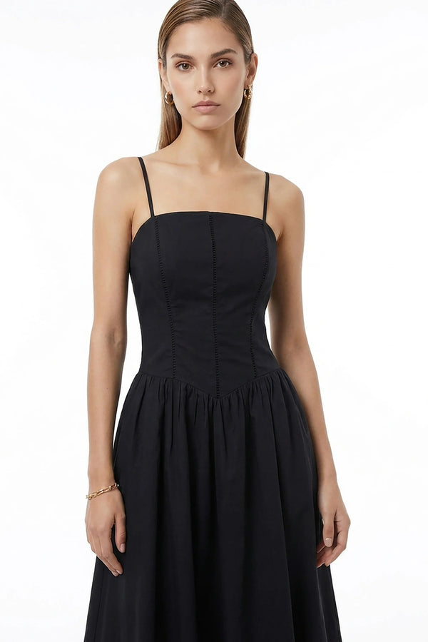 Aria Structured Bustier Midi Vestido - Reina Diaz