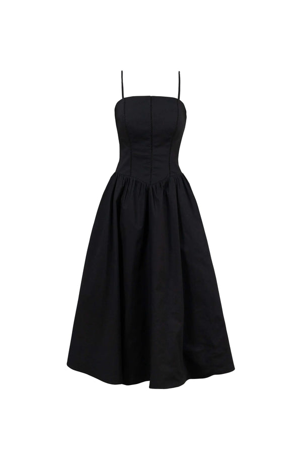 Aria Structured Bustier Midi Vestido - Reina Diaz