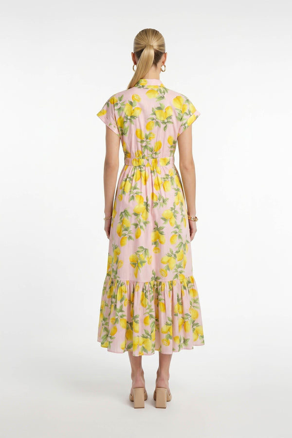 Ariana Peplum Flounce Maxi Vestido 723138 - Reina Diaz