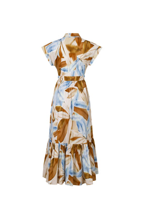 Ariana Peplum Flounce Maxi Vestido 723138 - Reina Diaz