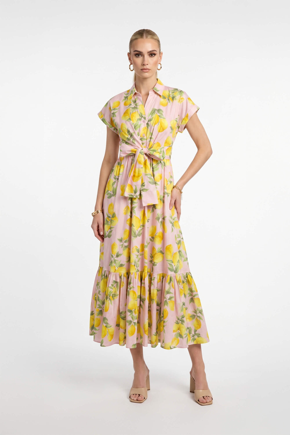 Ariana Peplum Flounce Maxi Vestido 723138 - Reina Diaz