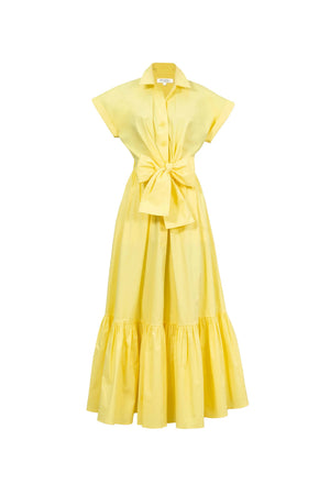 Ariana Peplum Flounce Maxi Vestido - Reina Diaz