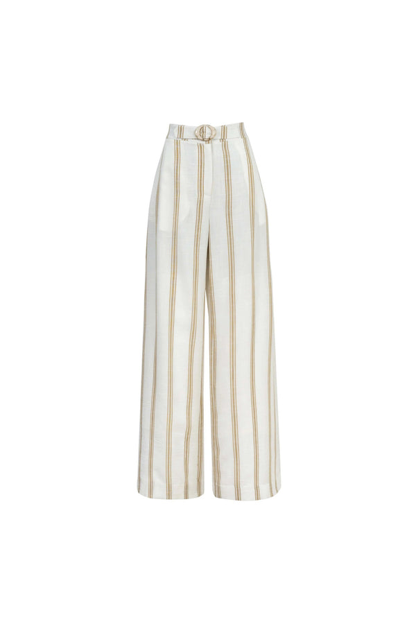 Arisha Striped Wide Leg Pantalón - Reina Diaz