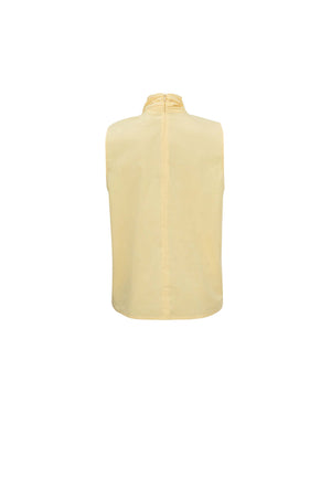 Atenas Oversize Bow-Neck Cotton Blusa - Reina Diaz
