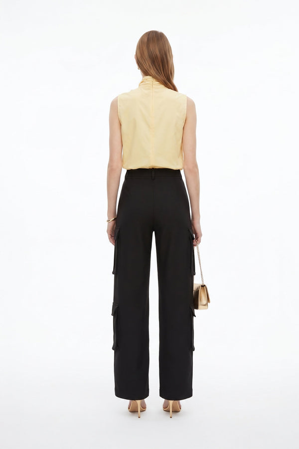 Atenas Oversize Bow-Neck Cotton Blusa - Reina Diaz