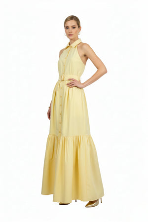 Aurelia Halter Maxi Vestido - Reina Diaz