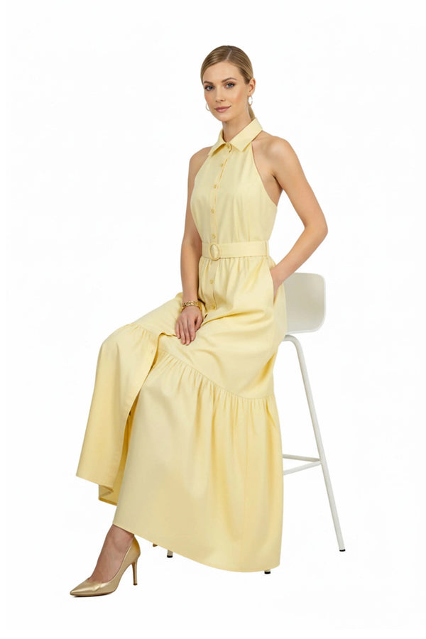 Aurelia Halter Maxi Vestido - Reina Diaz