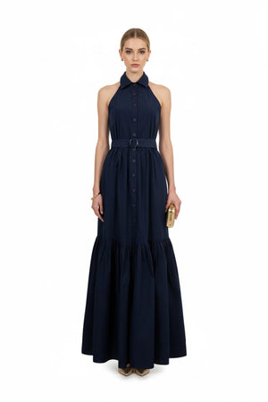 Aurelia Halter Maxi Vestido - Reina Diaz