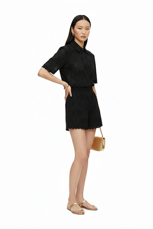 Ava Tropical Eyelet Short - Reina Diaz