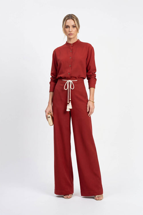 Azucena Striped Wide - Leg Pants - Reina Diaz