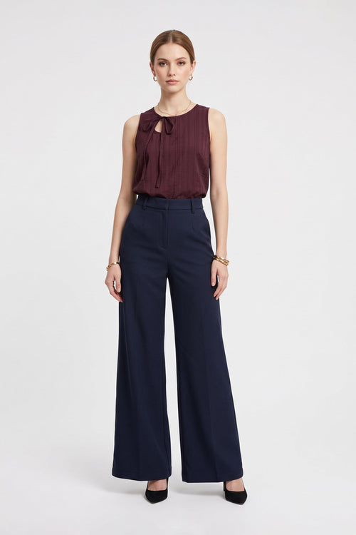 Beatrice High-Waist Wide-Leg Pantalón 532041 MAR - Reina Diaz