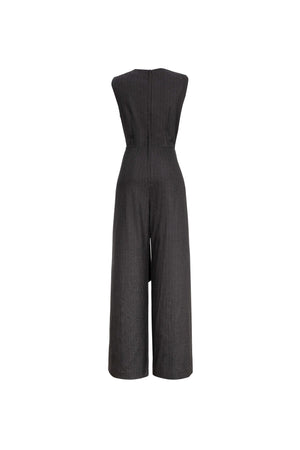 Beatrice Pinstripe Cascade Jumpsuit 560476 CHA - Reina Diaz