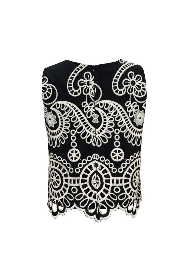 Beatrice Sleeveless Eyelet Top - Reina Diaz