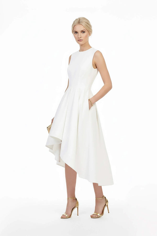 Beatriz Asymmetric High - Low Vestido - Reina Diaz