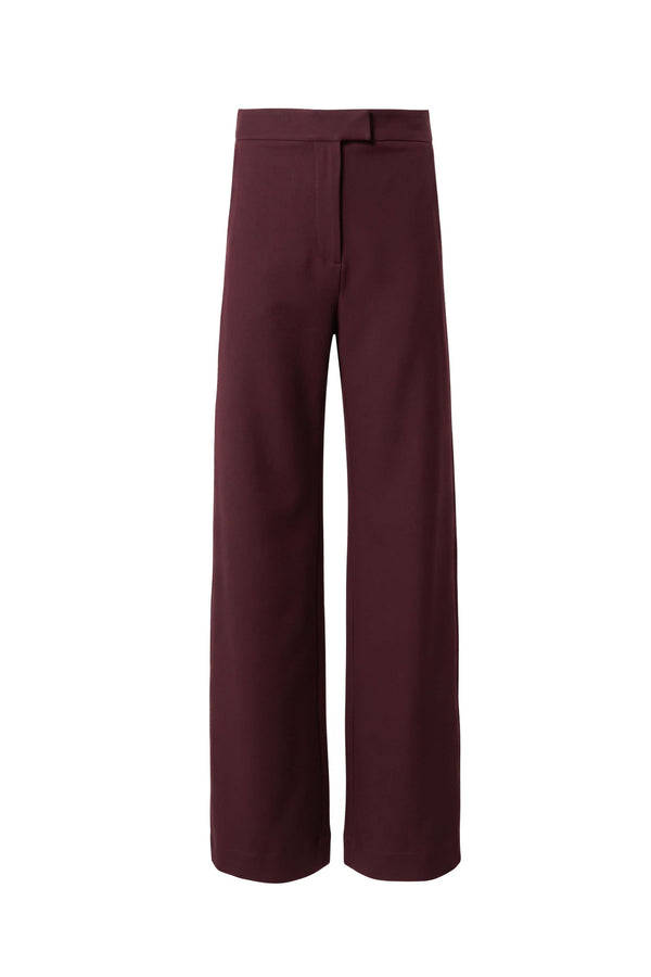 Berenice High-Waist Wide-Leg Burgundy Pantalón 532154 CHO - Reina Diaz