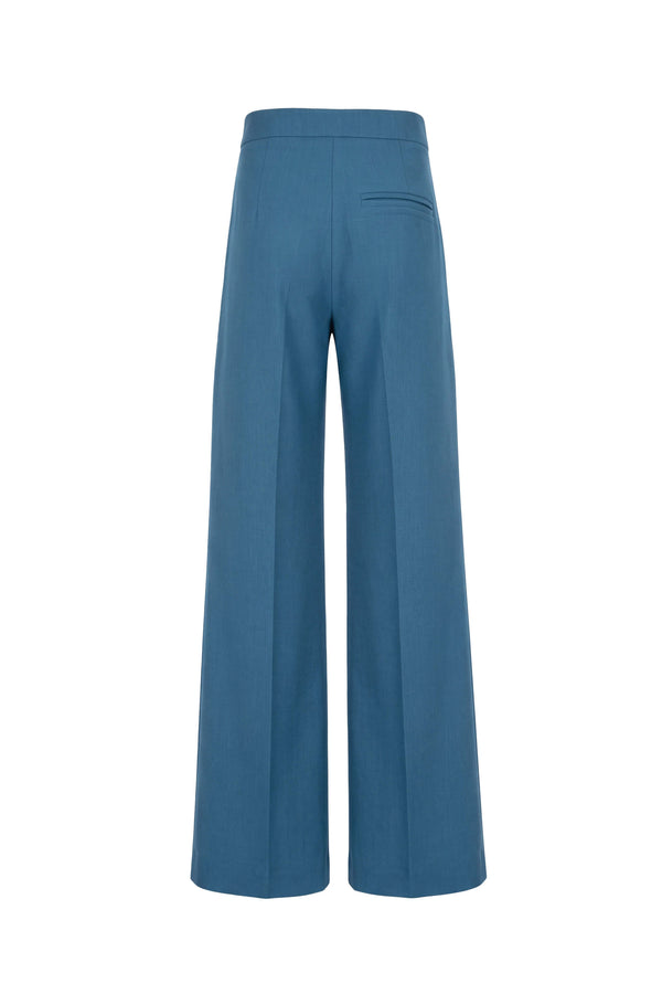 Berenice High-Waist Wide-Leg Burgundy Pantalón 532154 COB - Reina Diaz