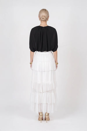 Berenice Tiered Ruffled Maxi Falda 541333 HUE - Reina Diaz