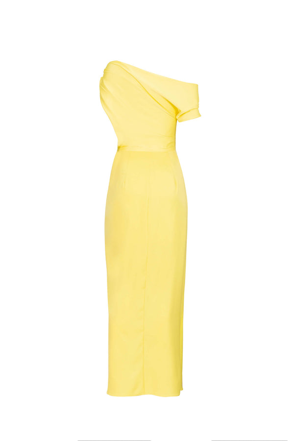 Bia One-Shoulder Slit Vestido 526120 AMA - Reina Diaz