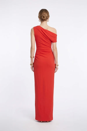 Bia One-Shoulder Slit Vestido 526120 ROJ - Reina Diaz
