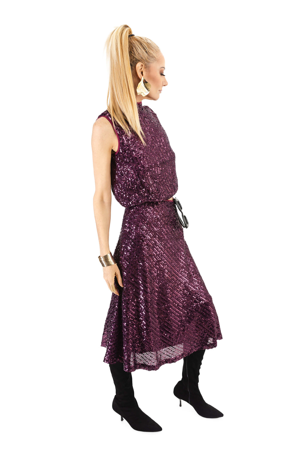 Chiara Sequin Crop Top