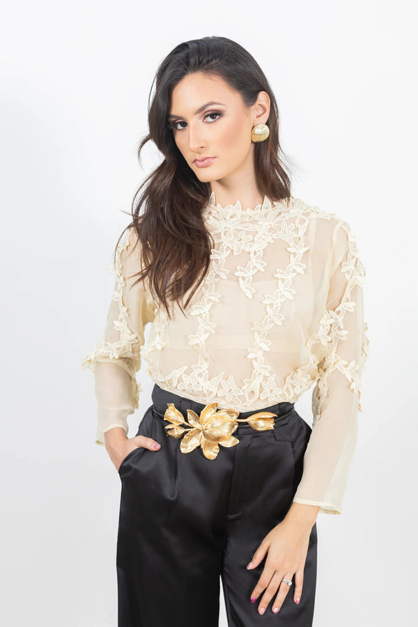 Blusa - 554064 - BEI - Reina Diaz