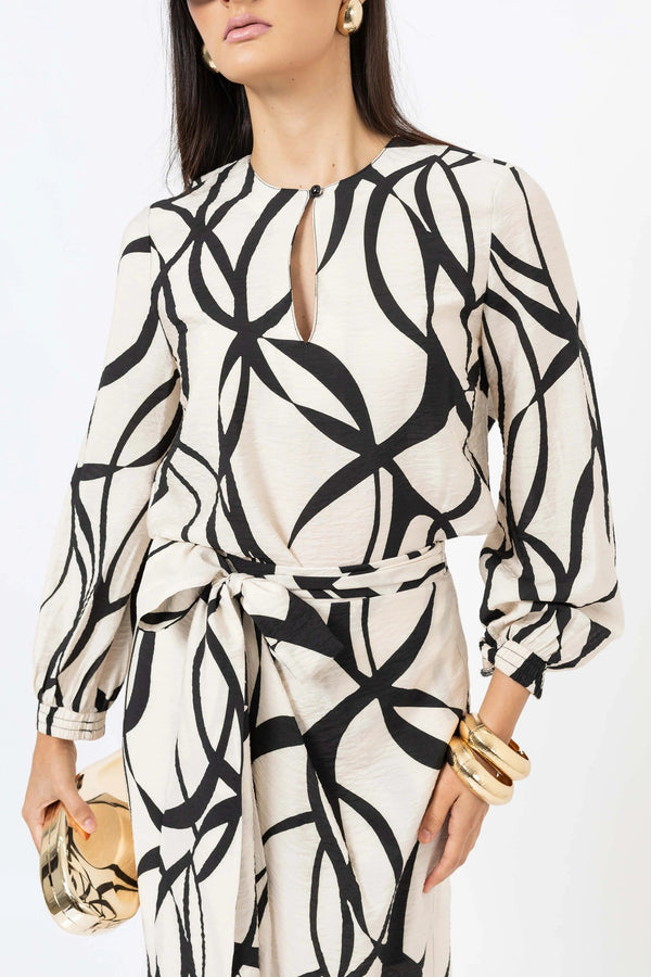 Blusa - 752676 - BEI - Reina Diaz