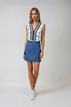 Blusa - 752809 - AZU - Reina Diaz