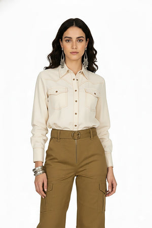 Blusa - 752841 - BEI - Reina Diaz