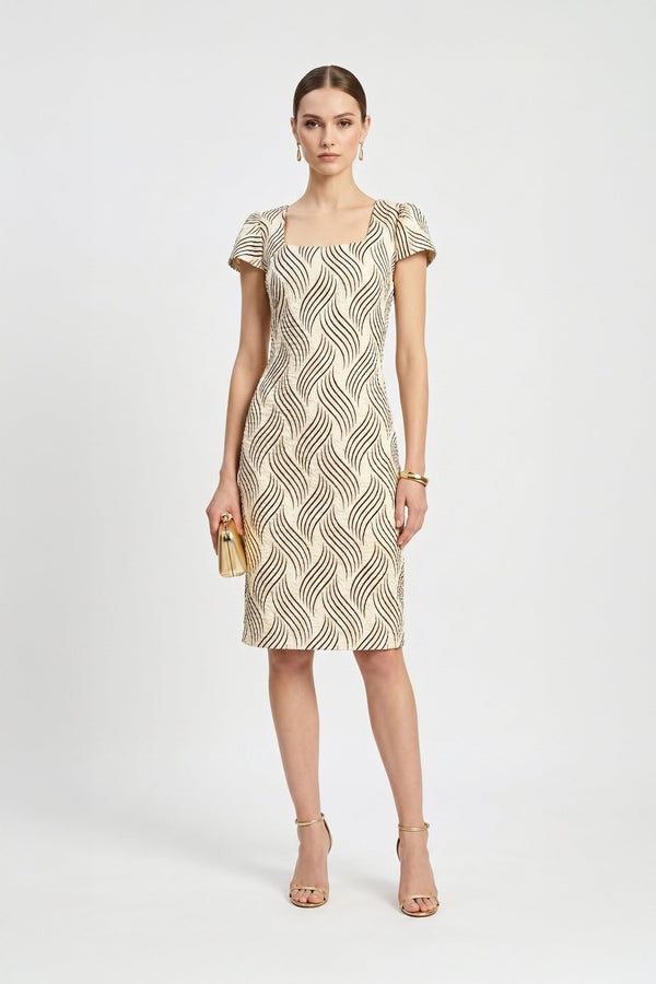 Brisa Abstract Wave Vestido - Reina Diaz
