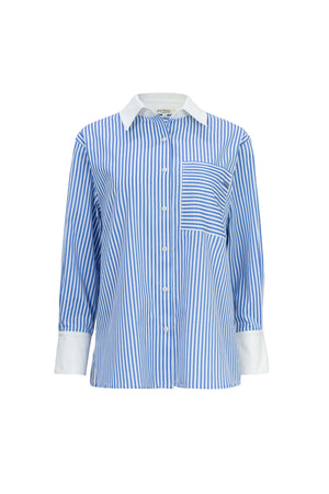 Camila Contrast-Cuff Oversized Camisa 752944 - Reina Diaz