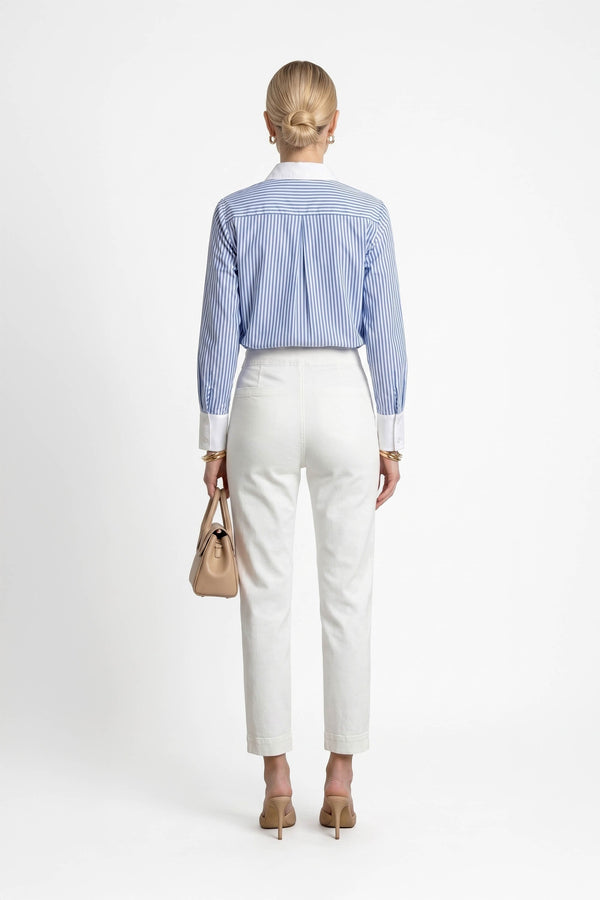 Camila Contrast-Cuff Oversized Camisa 752944 - Reina Diaz